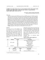 NGHIÊN CỨU KHẢ NĂNG XỬ LÝ VÀ TUẦN HOÀN NƯỚC THẢI CHĂN NUÔI SỬ DỤNG KẾT HỢP CÔNG NGHỆ BÃI LỌC NGẦM VÀ AQUAPONICS  TRONG ĐIỀU KIỆN TỈNH LÀO CAI