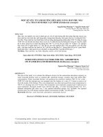 MỘT SỐ YẾU TỐ ẢNH HƯỞNG ĐẾN KHẢ NĂNG HẤP PHỤ NH4+  CỦA THAN SINH HỌC LỤC BÌNH (Eichhornia crassipes)