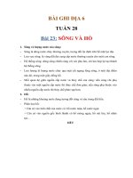 NỘI DUNG BÀI HỌC MÔN ĐỊA 6 - TUẦN 28