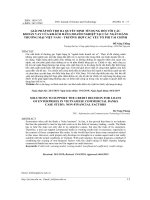 GIẢI PHÁP HỖ TRỢ RA QUYẾT ĐỊNH TÍN DỤNG ĐỐI VỚI CÁC KHOẢN VAY CỦA KHÁCH HÀNG DOANH NGHIỆP TẠI CÁC NHTM VIỆT NAM – TRƯỜNG HỢP CÁC YẾU TỐ PHI TÀI CHÍNH