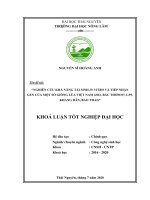 (Khóa luận tốt nghiệp) Nghiên cứu khả năng tái sinh in vitro và tiếp nhận gen của một số giống lúa Việt Nam (JO2, Bắc thơm 07, LP5, Khang dân, Bao thai)