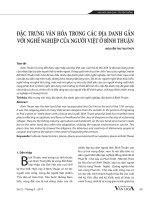 Đặc trưng văn hóa trong các địa danh gắn với nghề nghiệp của người Việt ở Bình Thuận