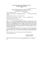 Mẫu đơn xin miễn giảm tiền thuê mặt bằng