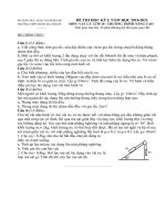 Kiểm tra vật  lý 10 Đề thi học kỳ I năm 2010-2011 lớp 10 nâng cao - THPT BMT