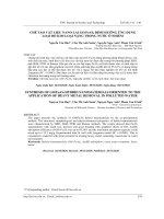 Fe3O4 ĐỊNH HƯỚNG ỨNG DỤNG  LOẠI BỎ KIM LOẠI NẶNG TRONG NƯỚC Ô NHIỄM