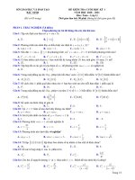 Đề thi học kì 1 môn Toán 11 năm 2020-2021 có đáp án - Sở GD&ĐT Bắc Ninh