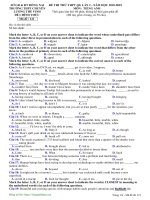 Đề thi thử môn Anh trường THPT Chuyên Lương Thế Vinh – Đồng Nai lần 2 – 2019