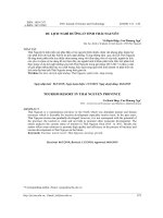 DU LỊCH NGHỈ DƯỠNG THÁI NGUYÊN GIAI ĐOẠN 2015-2017