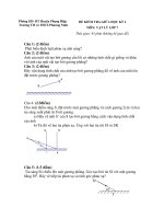 ĐỀ KIỂM TRA GIỮA HỌC KỲ I MÔN: VẬT LÝ LỚP 7 TH và THCS Phương Ninh