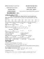 Đề thi thử học kì 2 môn Toán lớp 7 chọn lọc | Toán học, Lớp 7 - Ôn Luyện