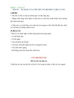 NỘI DUNG BÀI HỌC MÔN SINH 7 - TUẦN 27