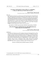 CẬP NHẬT THÀNH PHẦN LOÀI LƯỠNG CƯ (AMPHIBIA)  VÀ BÒ SÁT (REPTILIA) Ở TỈNH THÁI NGUYÊN