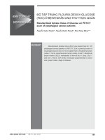 Độ tập trung Flouro-deoxy-glucose (FDG) ở bệnh nhân ung thư thực quản