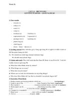 NỘI DUNG GHI BÀI MÔN TIẾNG ANH 8 - TUẦN 22