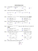 Câu hỏi trắc nghiệm hàm số bậc hai | Toán học, Lớp 10 - Ôn Luyện