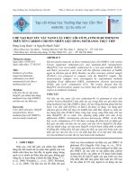 Nghiên cứu thời gian và nhiệt độ hoạt hóa ống nano carbon ứng dụng chế tạo vật liệu xúc tác điện cực pin nhiên liệu methanol