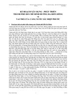 Bài đọc 20. Kế hoạch xây dựng - Phát triển TP.HCM hướng ra biển Đông và vai trò của cảng nước sâu Hiệp Phước