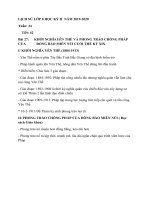 NỘI DUNG BÀI HỌC MÔN SỬ 8 - TUẦN 24