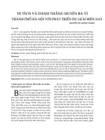 Di tích và danh thắng huyện Ba Vì thành phố Hà Nội với phát triển du lịch hiện nay