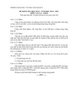 PHÒNG GIÁO DỤC VÀ ĐÀO TẠO QUẬN 8  ĐỀ KIỂM TRA HỌC KÌ II – NĂM HỌC 2014 – 2015  MÔN: VẬT LÍ – LỚP 8 Đề và đáp án