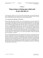 Bài đọc 5.2. Tăng trưởng và chính sách ở các nước đang phát triển, Chương 2: Tăng trưởng và không gian chính sách  từ góc nhìn lịch sử