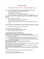 NỘI DUNG GHI BÀI MÔN CÔNG NGHỆ 7 - TUẦN 24