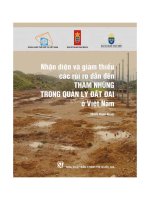 Bài đọc 11.1. Nhận diện và giảm thiểu các rủi ro dẫn đến tham nhũng trong quản lý đất đai ở Việt Nam