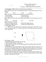 Kiểm tra chất lượng học kỳ I  Môn: Vật lý - Lớp 7