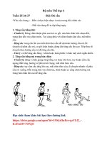 NỘI DUNG BÀI HỌC MÔN THỂ DỤC 6 TUẦN 25-26-27