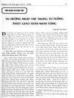 Xu hướng nhập thế trong tư tưởng phật giáo Trần Nhân Tông