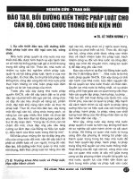 Đào tạo, bồi dưỡng kiến thức pháp luật cho cán bộ, công chức trong điều kiện mới.