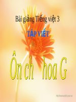 bài Tập viết - Ôn chữ hoa G | Ngữ văn, Lớp 3 - Ôn Luyện