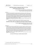 KHỞI ĐỘNG ĐỘNG CƠ ĐỒNG BỘ CÔNG SUẤT LỚN  BẰNG PHƯƠNG PHÁP TỐC ĐỘ