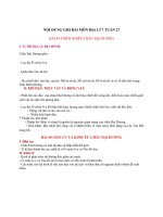 NỘI DUNG BÀI HỌC MÔN ĐỊA 7 - TUẦN 27