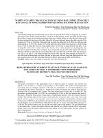 NGHIÊN CỨU HIỆN TRẠNG CÁC KIỂU SỬ DỤNG ĐẤT CHÍNH, TÍNH CHẤT ĐẤT SẢN XUẤT NÔNG NGHIỆP Ở HUYỆN ĐỒNG HỶ,TỈNH THÁI NGUYÊN