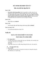 NỘI DUNG BÀI HỌC MÔN LÝ 7 - TUẦN 25