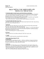 NỘI DUNG BÀI HỌC MÔN SỬ 6 - TUẦN 28