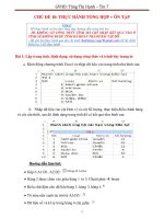 NỘI DUNG BÀI HỌC MÔN TIN HỌC 7 - TUẦN 24+25+26