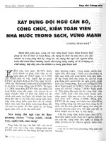 Xây dựng đội ngũ cán bộ, công chức, kiểm toán viên nhà nước trong sạch, vững mạnh