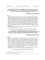 THỰC TRẠNG KIẾN THỨC, THÁI ĐỘ, VỀ UNG THƯ CỔ TỬ CUNG VÀ  DỰ ĐỊNH PHÒNG NGỪA CỦA SINH VIÊN ĐIỀU DƯỠNG NĂM THỨ NHẤT  TẠI TRƯỜNG ĐẠI HỌC Y DƯỢC THÁI NGUYÊN NĂM 2018