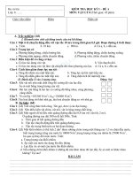 KIỂM TRA HỌC KỲ I – ĐỀ A Lớp: 8 MÔN: VẬT LÝ 8