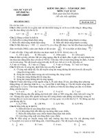 Đề kiểm tra học kì 1 Vật lí 12