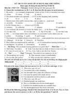 Đề thi tuyển sinh vào lớp 10 thpt môn tiếng anh năm 2019 | Tiếng Anh - Ôn Luyện