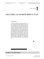 Bài đọc 8. Khóa học ngắn về thống kê kinh doanh - 2nd ed., Chương 7: Ước lượng các số trung bình và tỉ lệ