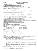 Toán 8 Đề thi học kì 1 DE Kiểm tra TOAN 8 HK I 2