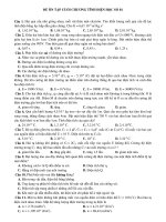 Đề ôn tập cuối chương Tĩnh điện học Vật lý 11 số 01