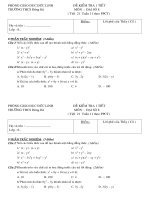 Toán 8 Đề kiểm tra Kiểm tra đại số 8 chương I