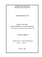 nghiên cứu đặc điểm định ngữ hình dung từ tiếng hán hiện đại đối chiếu với định ngữ tính từ tiếng việt 