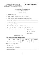 5. Đề cương môn học: Máy bơm và trạm bơm