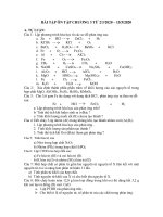 BÀI TẬP ÔN TẬP TRỰC TUYẾN MÔN HÓA 8 TỪ 02 03